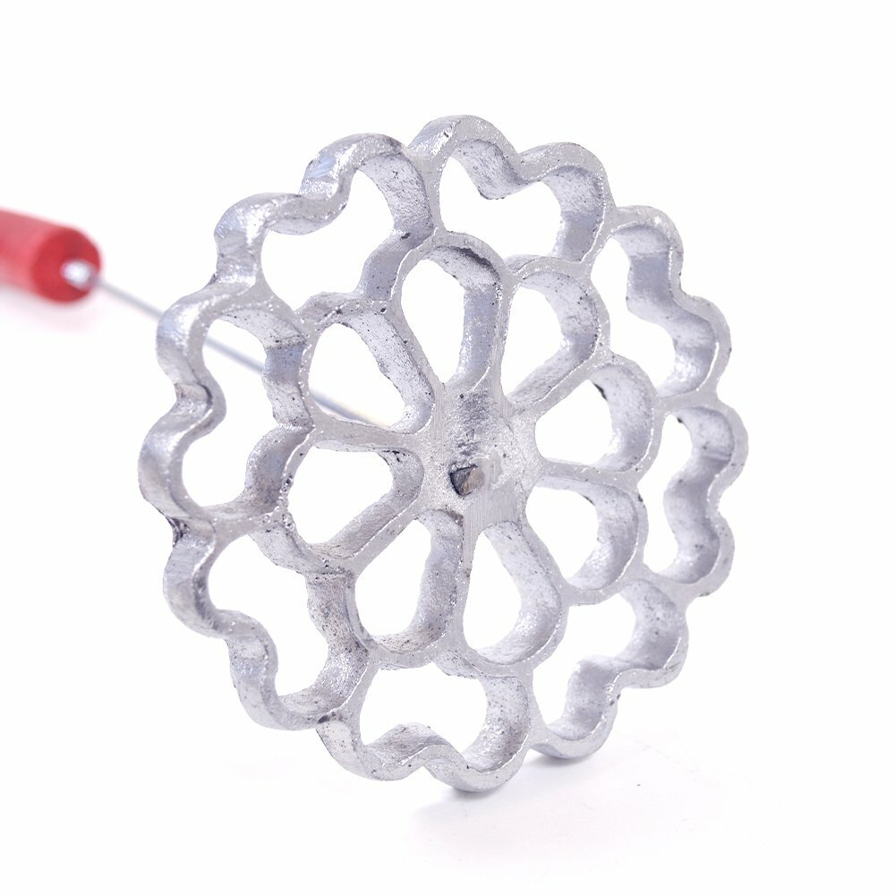 Molde Para Buñuelos DOITOOL Con Mango Largo | Patrón Floral De Aluminio, Fácil De Usar Para Principiantes, Resistente Y Seguro
