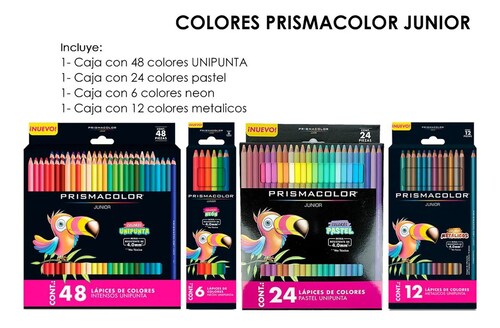Colores Prismacolor Junior Pastel Neon Metalicos Surtidos .