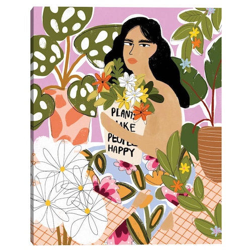 Cuadros Decorativos - Las plantas hacen feliz a la gente- Alja Horvat
