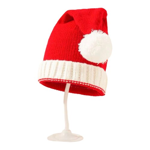 Gorro Tejido De Punto Santa Claus Navideño Bicolor Adulto