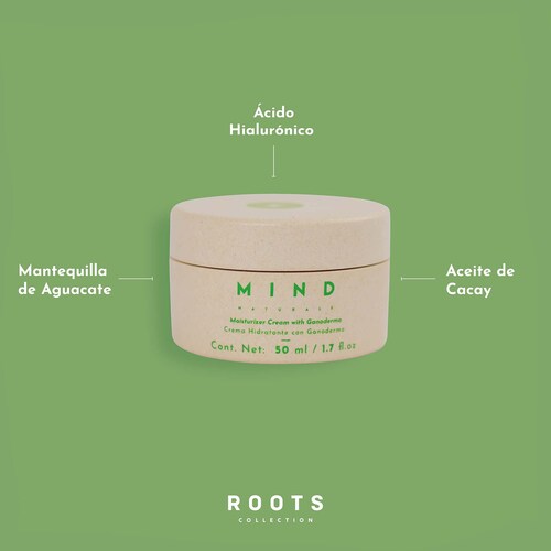 Crema Facial Hidratante Con Ácido Hialuronico + Aceite Cacay