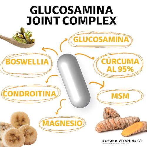 Suplemento Alimenticio Beyond Vitamins Glucosamina y Cúrcuma 60 cápsulas