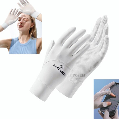 Guantes De Protección Solar Para Mujer Blancos