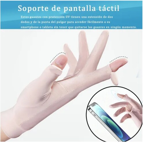 Guantes De Protección Solar Para Mujer Blancos