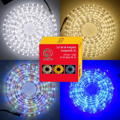 Manguera Led Navideña 50 Metros 8 Modos Dimmer Control IP67 DOSYU