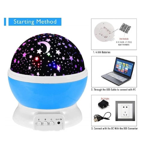 Lampara Proyector Nocturna de Estrellas Goshoppingmx.