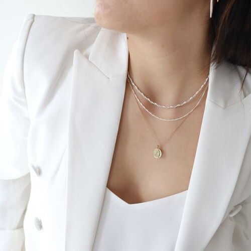 Collar de cadena torcida plata .925, Joyería para Mujer de Anante Joyería.
