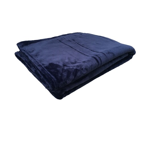 Cobija Cobertor Premium Individual 155 X 220 Cm Color Azul Marino