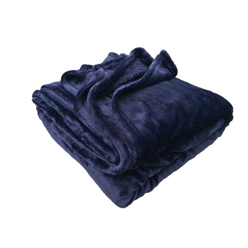 Cobija Cobertor Premium King Size 230 X 220 cm Color Azul Marino