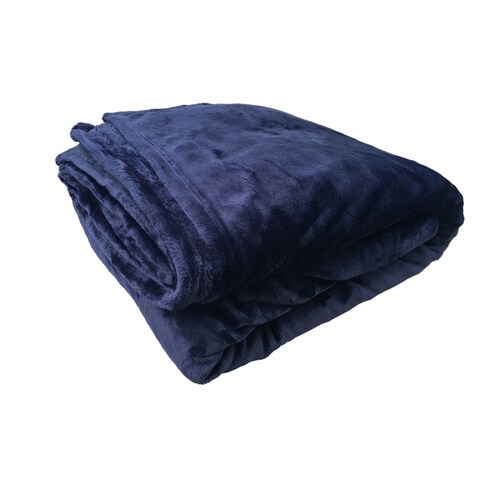 Cobija Cobertor Premium King Size 230 X 220 cm Color Azul Marino