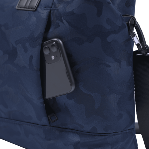 LUCKMAN Portafolio para Hombre tipo Maletín Ejecutivo, ideal como Funda y Mochila para Laptop hasta 15.6 Pulgadas - Modelo Dante, Azul Militar
