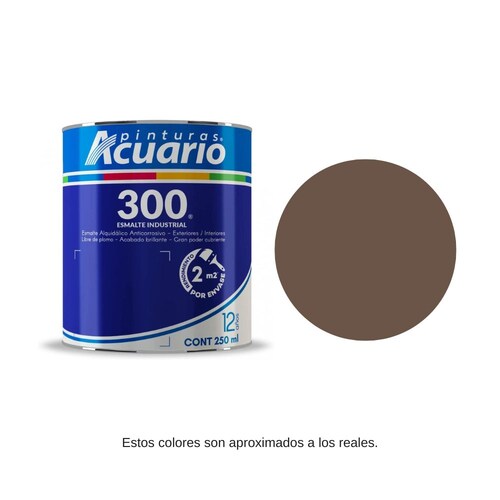 Pintura Esmalte 300 Color Castaño Acuario 250 Ml EA31902