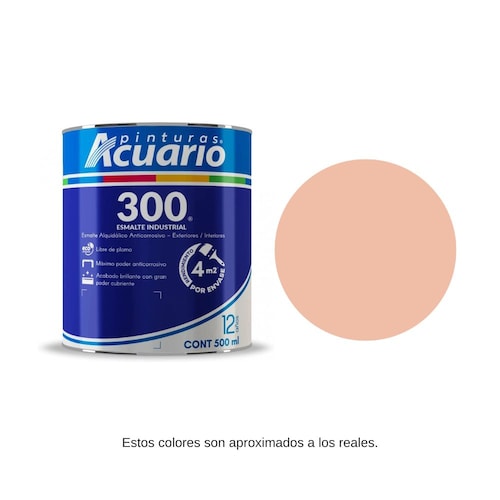 Pintura Esmalte 300 Color Salmón Acuario 500 Ml EA32605