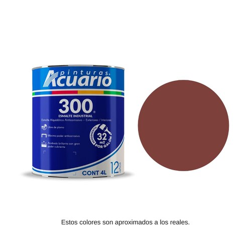 Pintura Esmalte 300 Color Marron Acuario 4 Lt EA34440