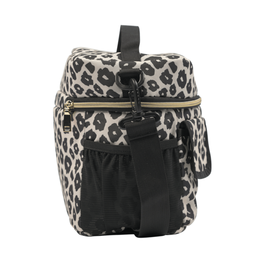 LuckyLy Lonchera para Mujer Térmica e Impermeable Grande, Moderna con Múltiples Compartimentos - Modelo Krista, Leopardo