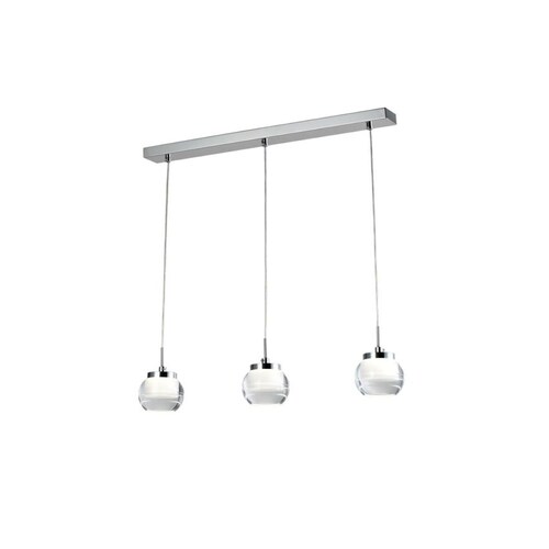Candil LED Pearl Triple  15 W Color Cromo Marca Leon Iluminacion