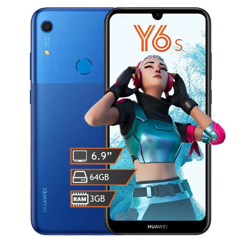 Celular HUAWEI Y6s 64GB 3GB Single Sim- Azul