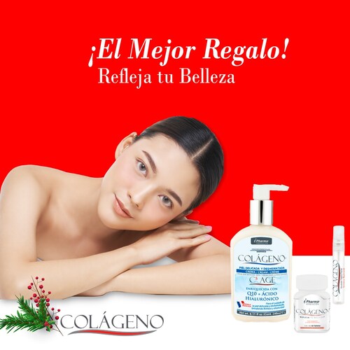 Crema con péptidos de Colágeno de tipo I, III, IIV, VII y XVII enriquecido con Ácido Hialurónico, Q10 colágeno C5 AGE  240 ml I Pharma  .