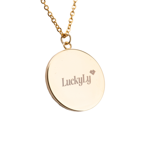 LuckyLy Collar Oro 18k de Horóscopo con Dije de Signo Zodiacal Cáncer , Cadena de Acero Inoxidable con Baño de Oro 18k - Modelo Astra