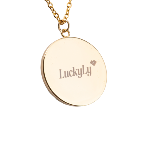 LuckyLy Collar Oro 18k de Horóscopo con Dije de Signo Zodiacal Géminis , Cadena de Acero Inoxidable con Baño de Oro 18k - Modelo Astra