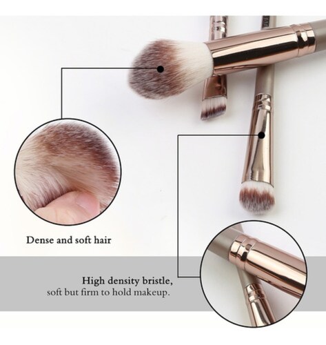 Brochas Para Maquillaje 20piezas Cafe