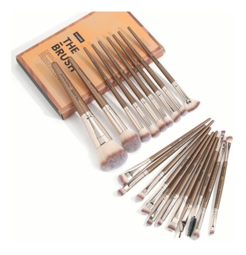 Brochas Para Maquillaje 20piezas Cafe