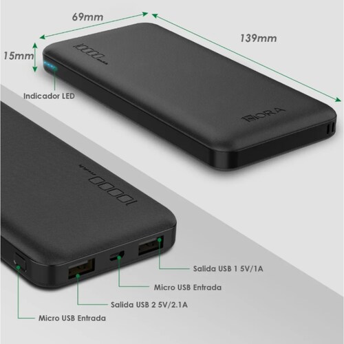 Power Bank Pila Bateria Portatil 10000mah 1hora.
