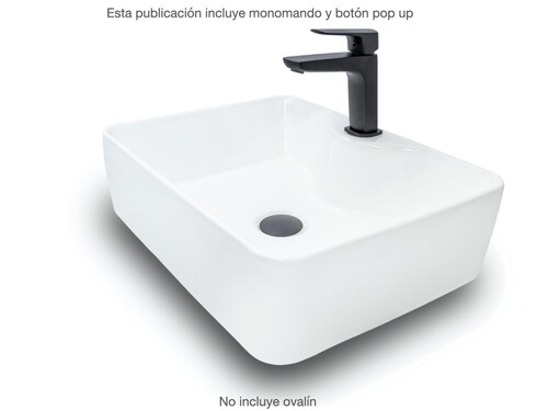 Llave Monomando Premium Para Lavabo Marca Teorema Modelo Edge Acabado Negro
