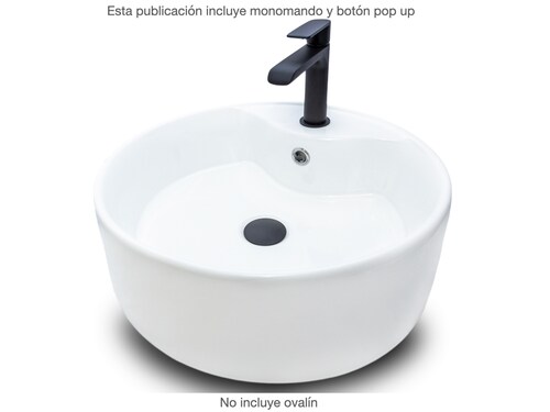 Llave Monomando Premium Para Lavabo Marca Teorema Modelo Xs Acabado Negro