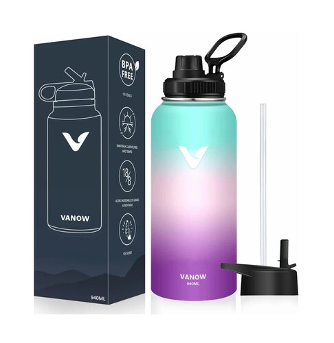 Termo Vaso-botella Acero Inoxidablecon Fría/caliente 1Ltro. Verde