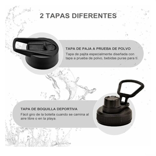 Termo Vaso-botella Acero Inoxidablecon Fría/caliente 1Ltro. Verde