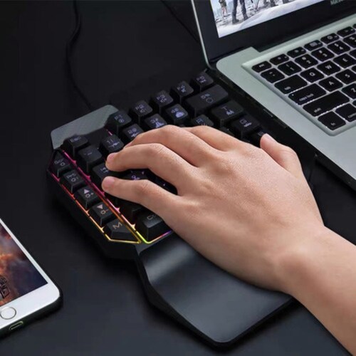 Juego de Teclado y Mouse de 35 Teclas para una Mano