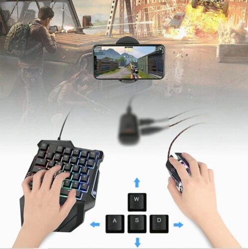Juego de Teclado y Mouse de 35 Teclas para una Mano