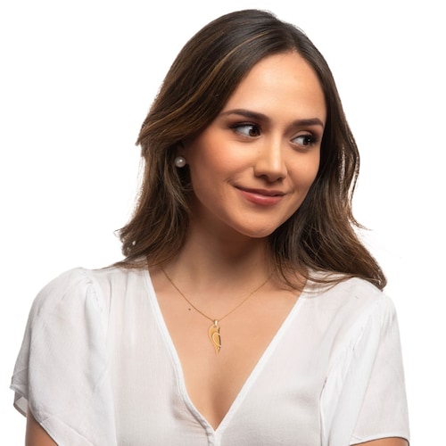 LuckyLy Collares para Parejas de Corazón de Acero Inoxidable y Zirconia Cúbica , Collar Hombre Plata, Collar Mujer Oro 18k - Modelo Amore