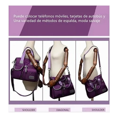 Bolso Multifuncional Impermeable Y Antirrobo Para Mujer