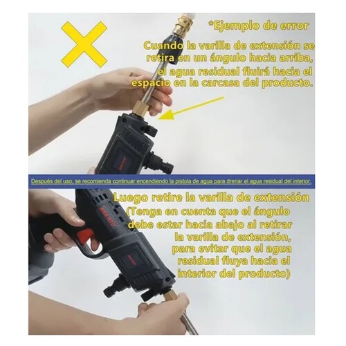Pistola De Lavado De Coche Inalámbrico Alta Presión 2 Pilas
