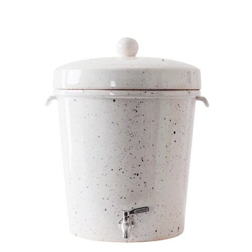 Ecofiltro Purificador Dispensador y Filtro de Agua Cerámica Grande (20 L) Blanco Puntos
