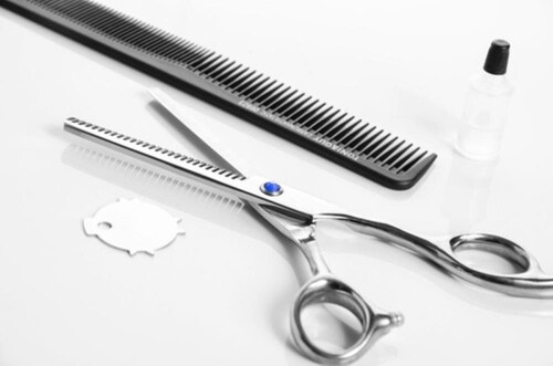 Set Tijeras Estilista Barbero Uso Profesional Acero Plateado