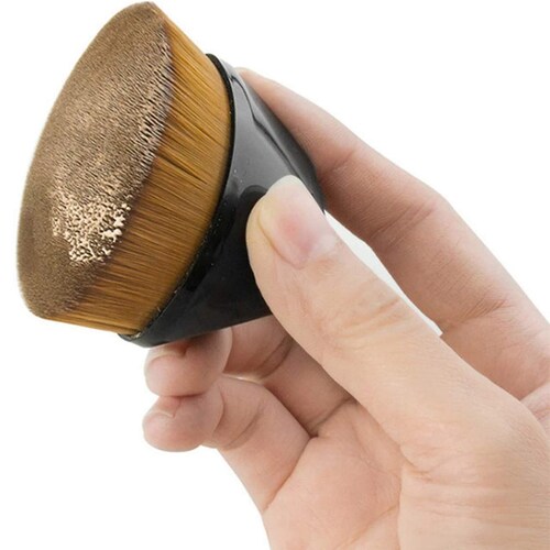 Kit de 2 Brochas Mágicas Kabuki Plana Para Base De Maquillaje Y Polvo.