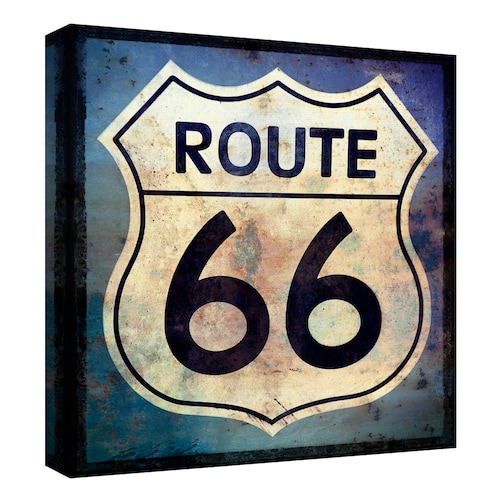 Cuadros Decorativos - Señal de la ruta 66 de Graffi-tee Studio