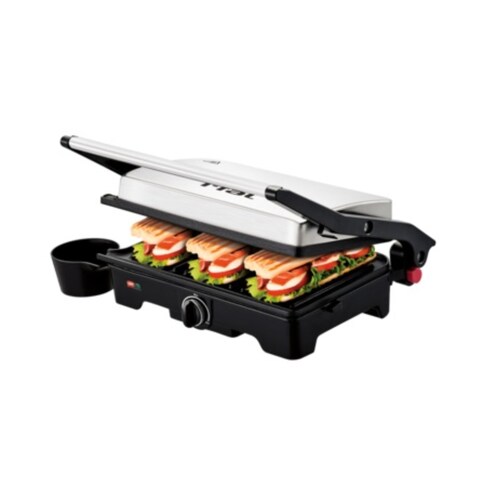 PARRILLA PANINI T-FAL SW332DMX 2 EN 1 ACERO INOX ALBY2**