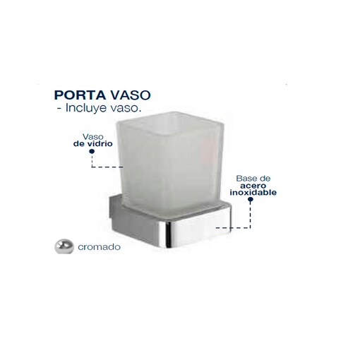 Porta Cepillo De Dientes Baño Acero Inoxidable Cuadrada
