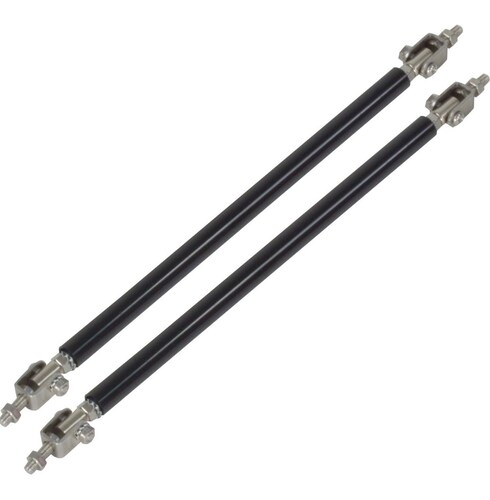 Kit Lip Universal Tipo Fibra Carbono + 2 Sujetadores Lip Negro