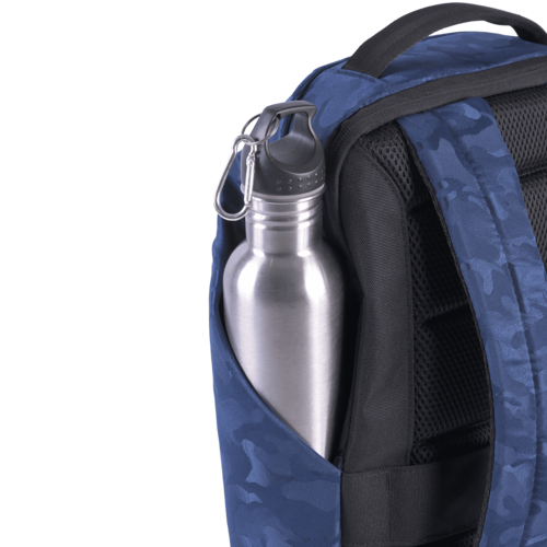 LUCKMAN Mochila para Laptop hasta 15.6 Pulgadas, Moderna Antirrobo, Múltiples Compartimentos, Backpack Hombre Ejecutiva, Escolar de Viaje, Funcional Resistente, Repelente al Agua - Mateo, Azul Militar