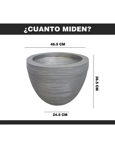 Maceta Minimalista Gris Cilíndrico Mejor Que Fibra De Vidrio