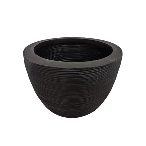 Maceta Minimalista Negro Cilíndrico Mejor Que Fibra De Vidrio