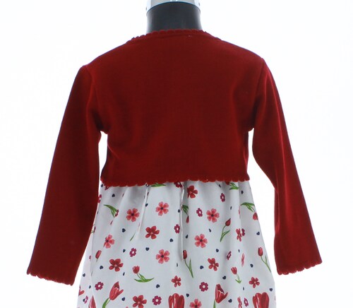 Sueter Niña Bolero Tejido Rojo 3170 1 a 16 Años