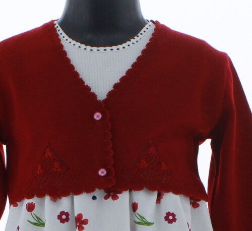 Sueter Niña Bolero Tejido Rojo 3170 1 a 16 Años