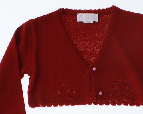 Sueter Niña Bolero Tejido Rojo 3170 1 a 16 Años