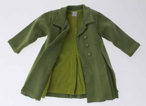 Abrigo Niña Color Verde Forrado 3171 1 a 10 Años.